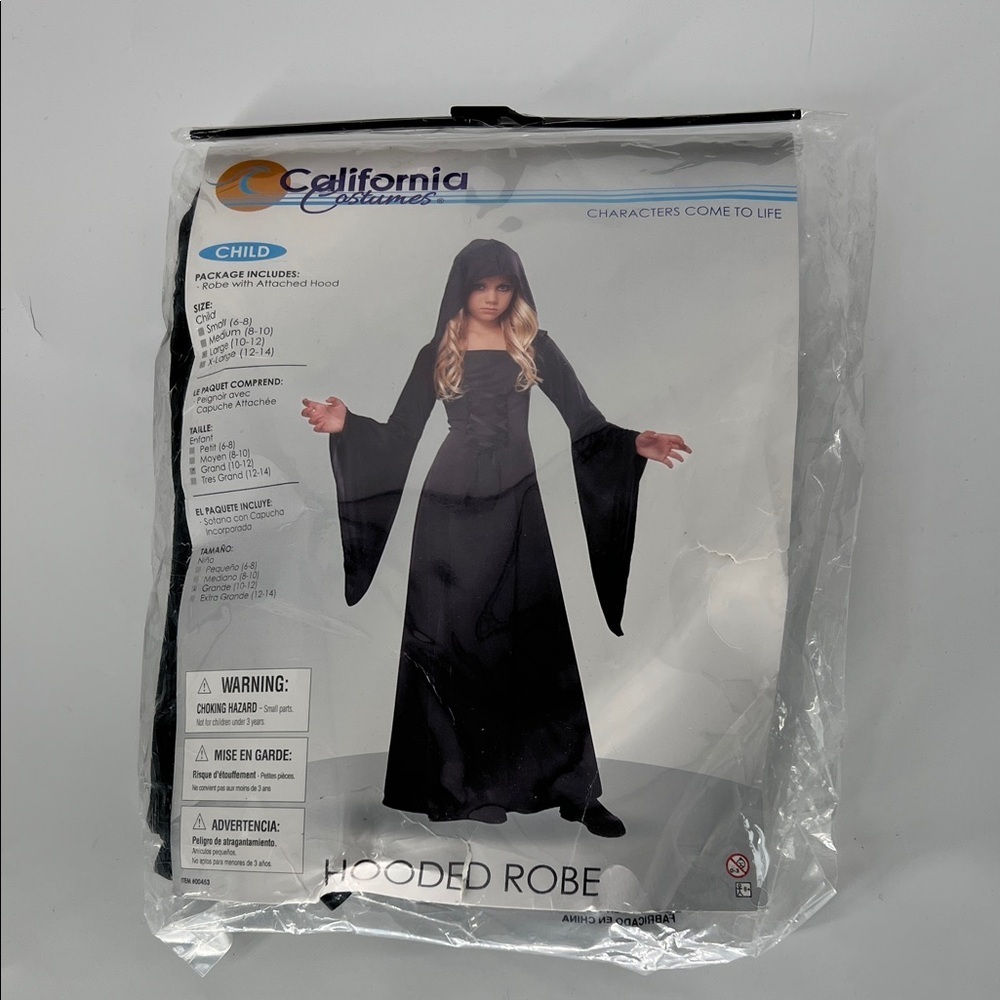 California costumes NWT girls large hooded robe